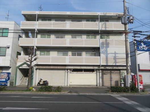 川西能勢口　県道13号　間口良好　スケルトン（元弁当屋）